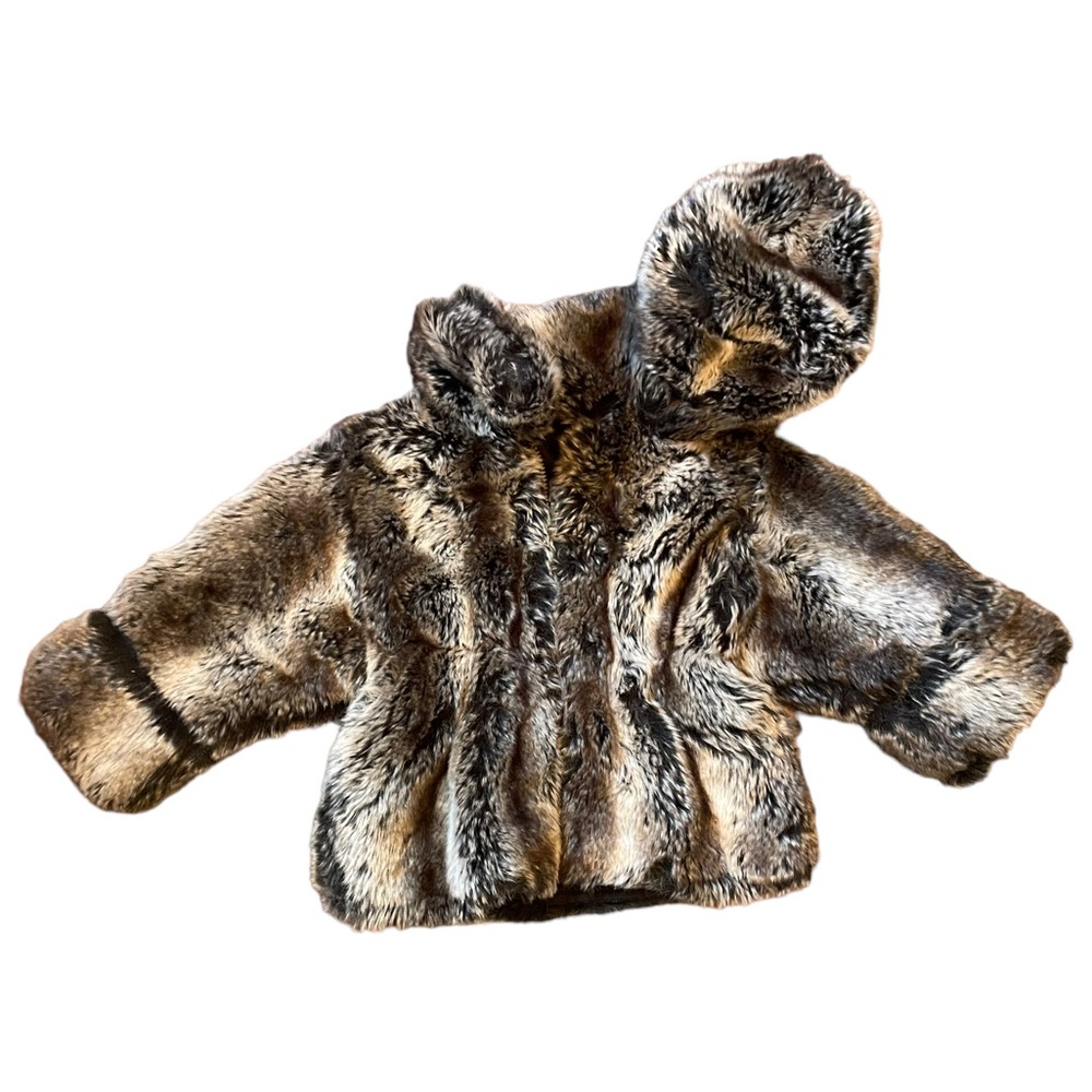 Corky And Company Faux Fur Kids Girls 18M-4T Coat W Hat